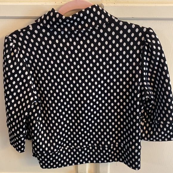 Lots of Love by Speechless Polka Dot Cropped Jacket Women’s Size Medium - Picture 6 of 7
